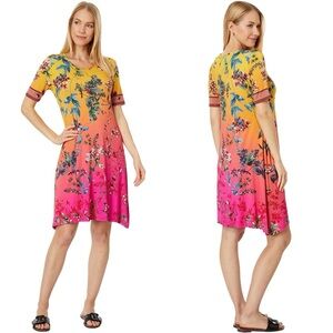 Johnny Was Emboy Swing Knit Mini Dress